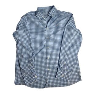 Vineyard Vines Tucker Shirt Classic Fit Performance Plaid Blue White - Size S